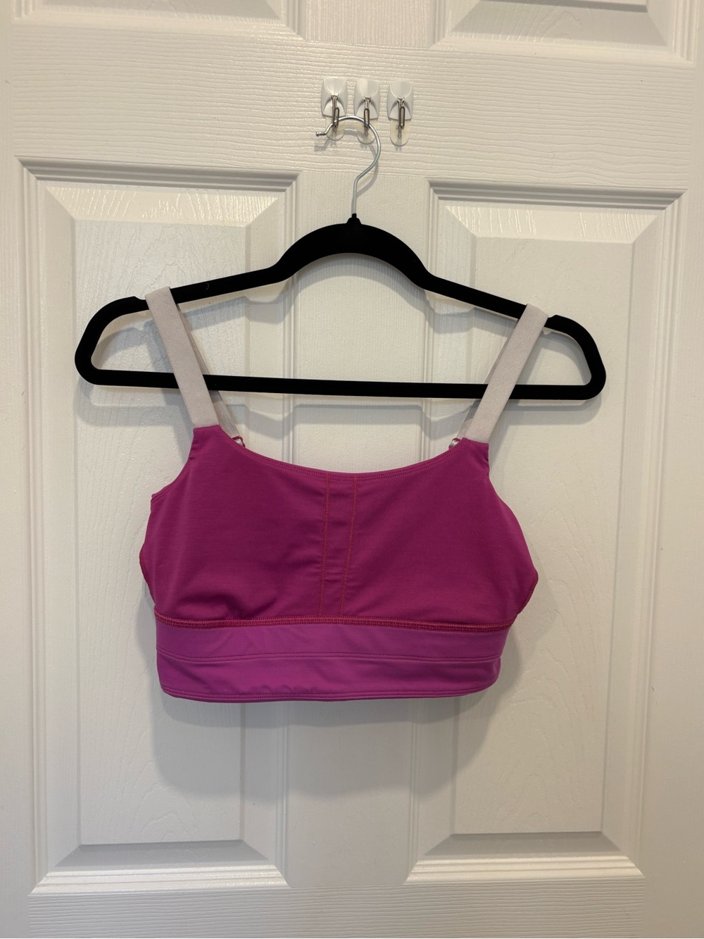 Lululemon Women's Magenta Crop Bralette with Contrast Straps #1203 - Picture 3 of 10